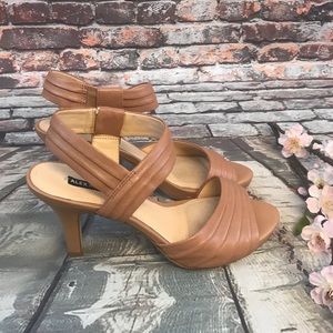 Alex Marie Tan Nude Leather Heels